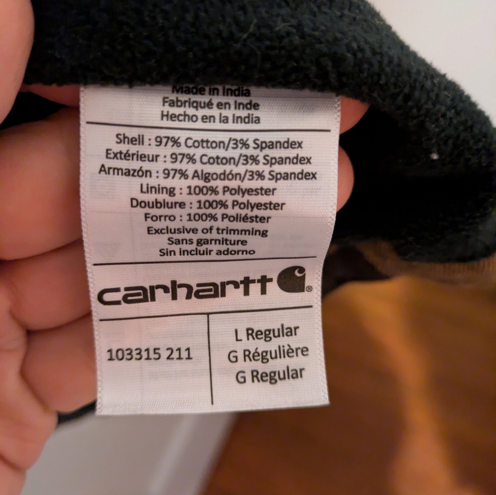 Carhatt Hamilton Fleece Lined Flannel Shirt SZ L - Picture 3 of 4